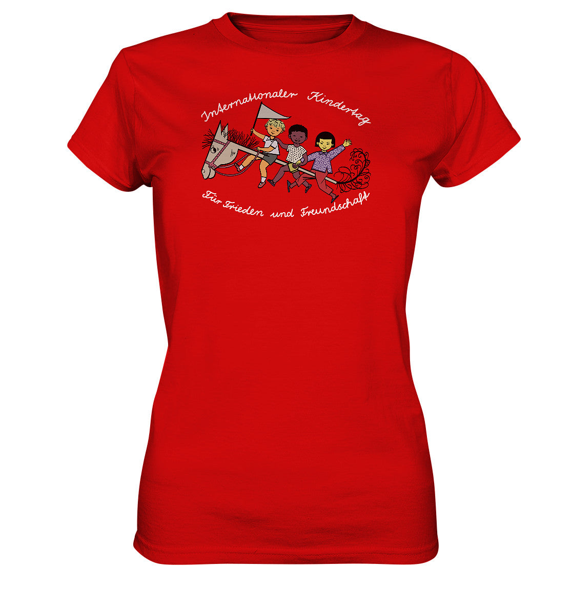DDR Ostalgie Shirt Mädels • INTERNATIONALER KINDERTAG, FÜR FRIEDEN UND FREUNDSCHAFT - ORIGINAL ILLUSTRATION
