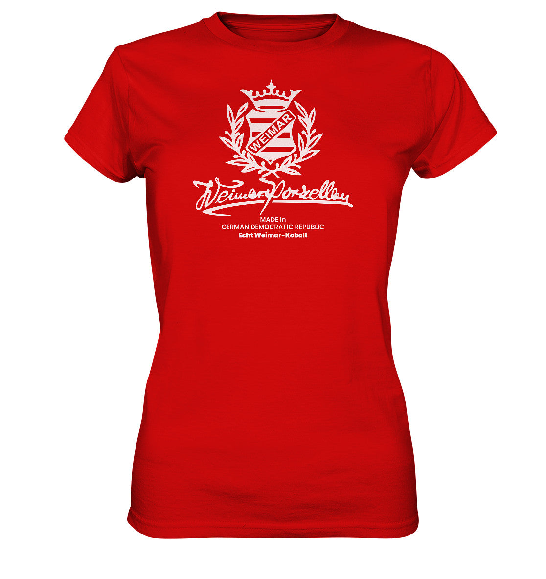 DDR Ostalgie Shirt Mädels • WEIMAR-PORZELLAN BLANKENHAIN monochrom