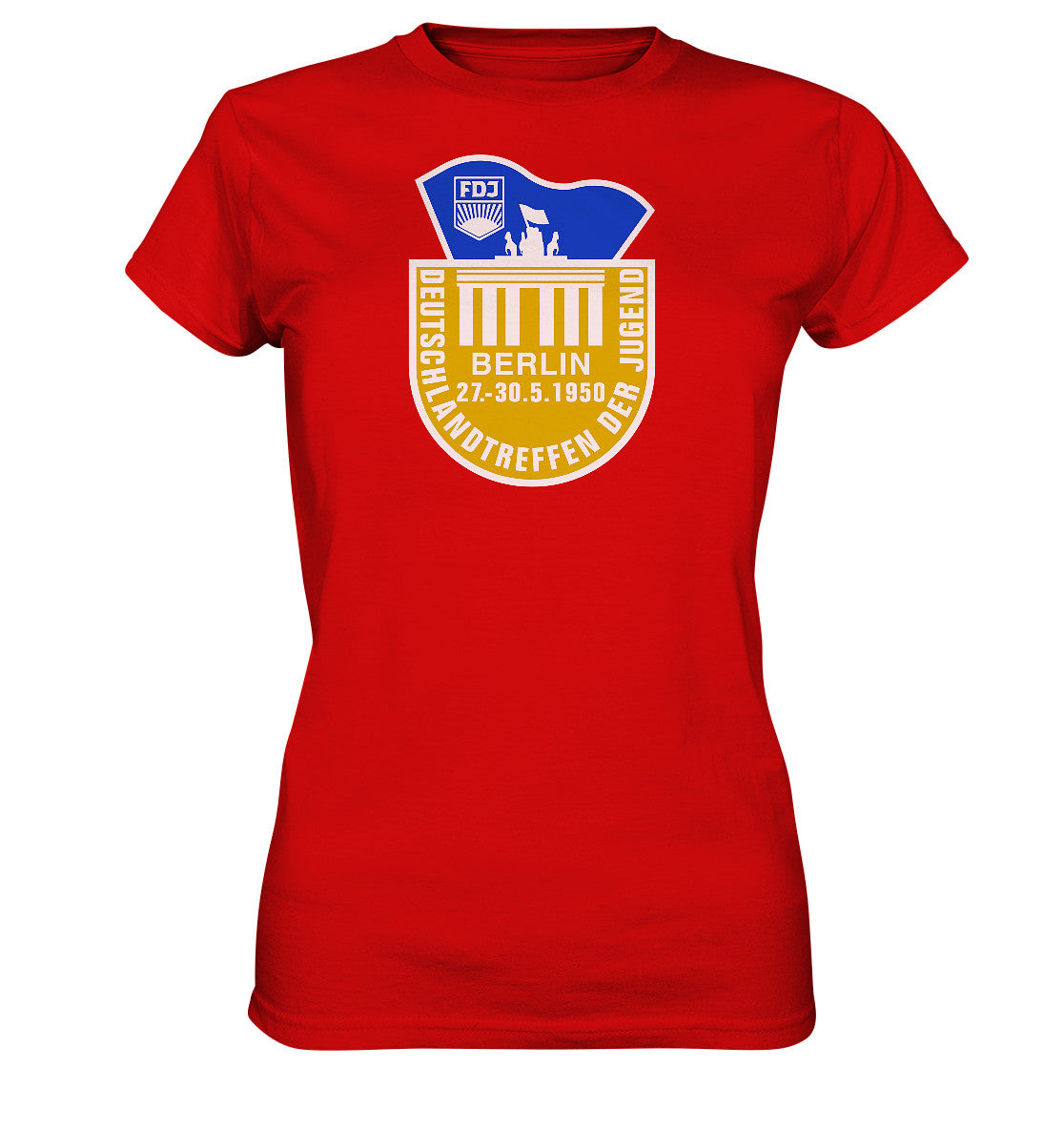 DDR Ostalgie Shirt Mädels • FDJ DEUTSCHLANDTREFFEN DER JUGEND - BERLIN 1950