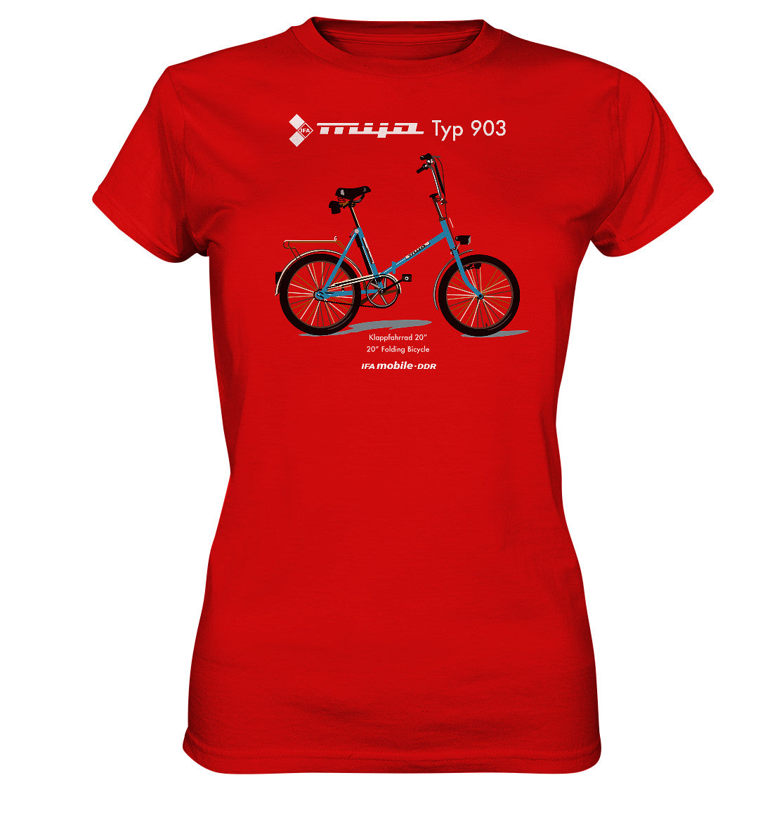 DDR Ostalgie Shirt Mädels • MIFA KLAPPRAD TYP 903 - ORIGINAL WERBUNG
