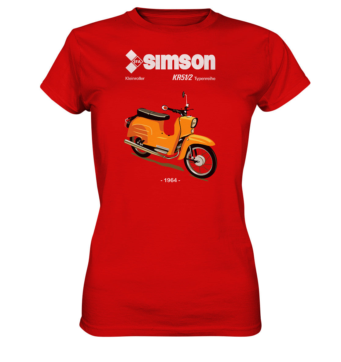 DDR Ostalgie Shirt Mädels • SIMSON SCHWALBE KR51-2 (ORIGINALPROSPEKT 1964)