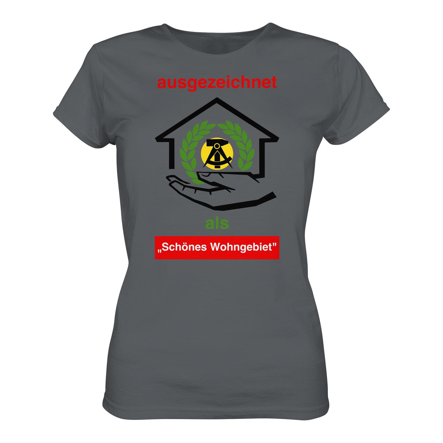 DDR Ostalgie Shirt Mädels • AUSZEICHNUNG SCHÖNES WOHNGEBIET (ORIGINAL SCHILD)