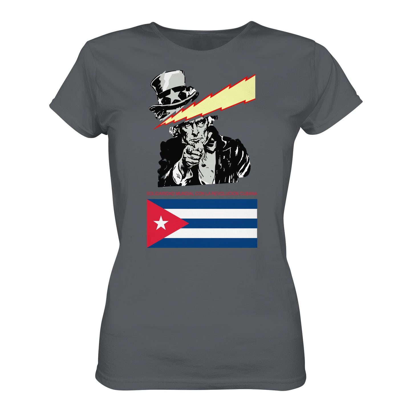 DDR Ostalgie Shirt Mädels • SOLIDARITÄT MIT DER KUBANISCHEN REVOLUTION (ORIGINAL POSTER)