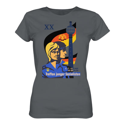 DDR Ostalgie Shirt Mädels • TREFFEN JUNGER SOZIALISTEN BERLIN 1969 (ORIGINAL PLAKAT)