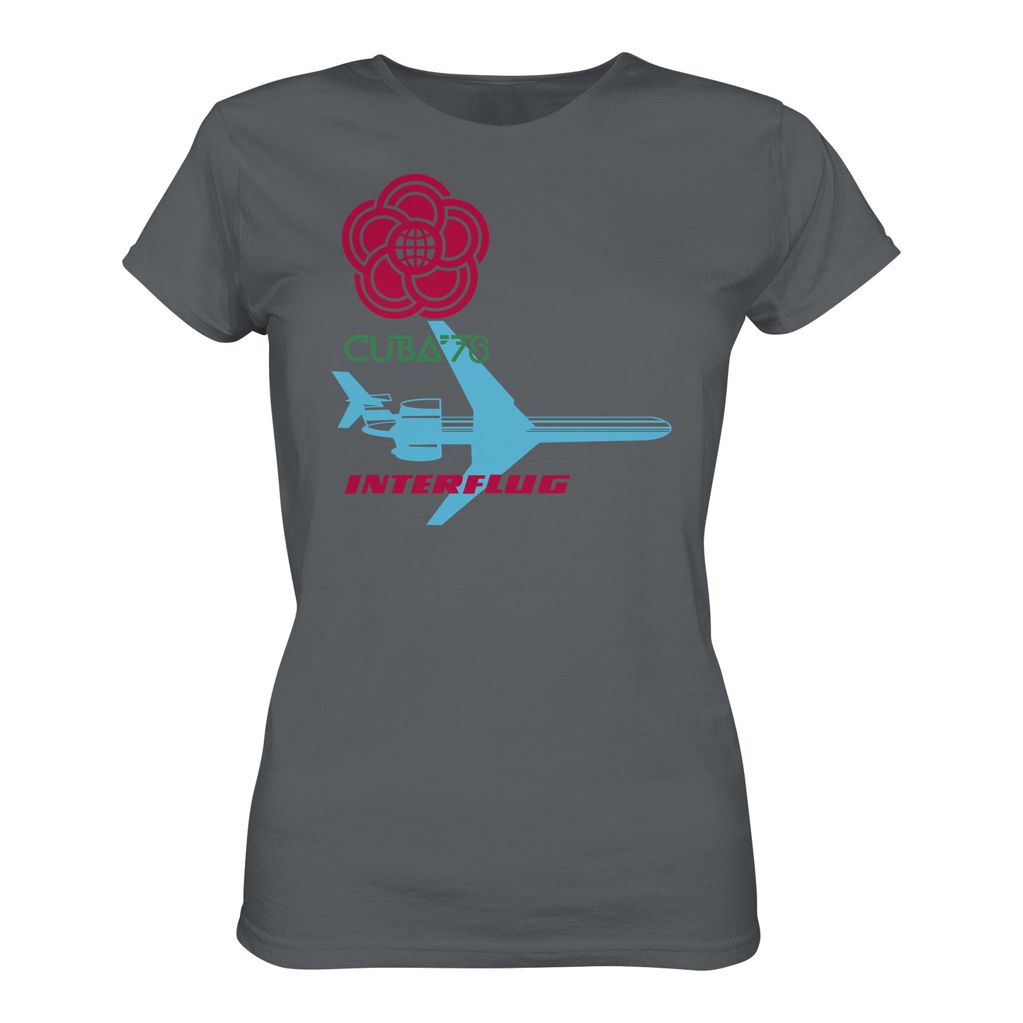 DDR Ostalgie Shirt Mädels • INTERFLUG BERLIN - CUBA WELTFESTSPIELE 1978 (ORIGINAL SONDERSTEMPEL)