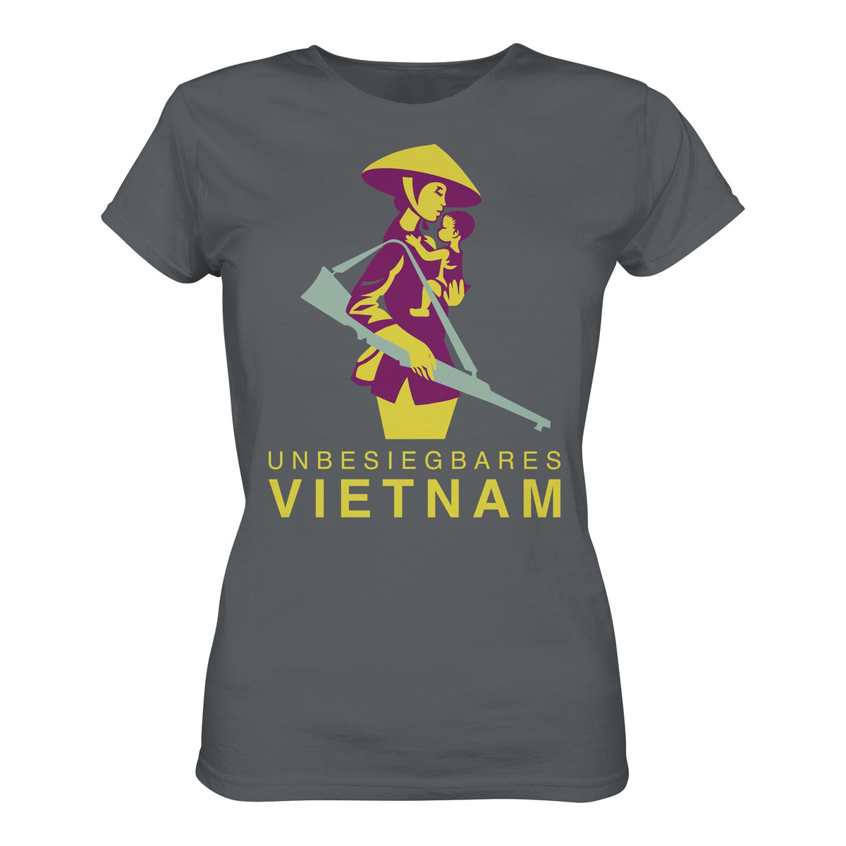 DDR Ostalgie Shirt Mädels • UNBESIEGBARES VIETNAM (DDR-BRIEFMARKE)