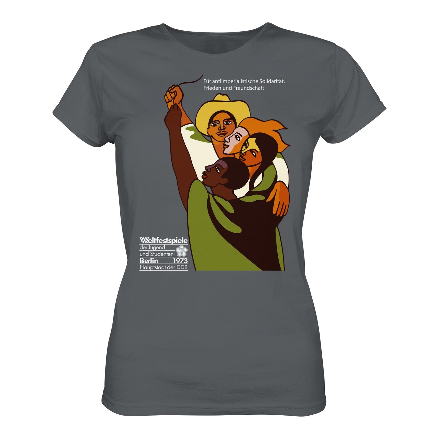 DDR Ostalgie Shirt Mädels • FÜR FRIEDEN UND FREUNDSCHAFT - ORIGINALPOSTER WELTFESTSPIELE BERLIN 1973