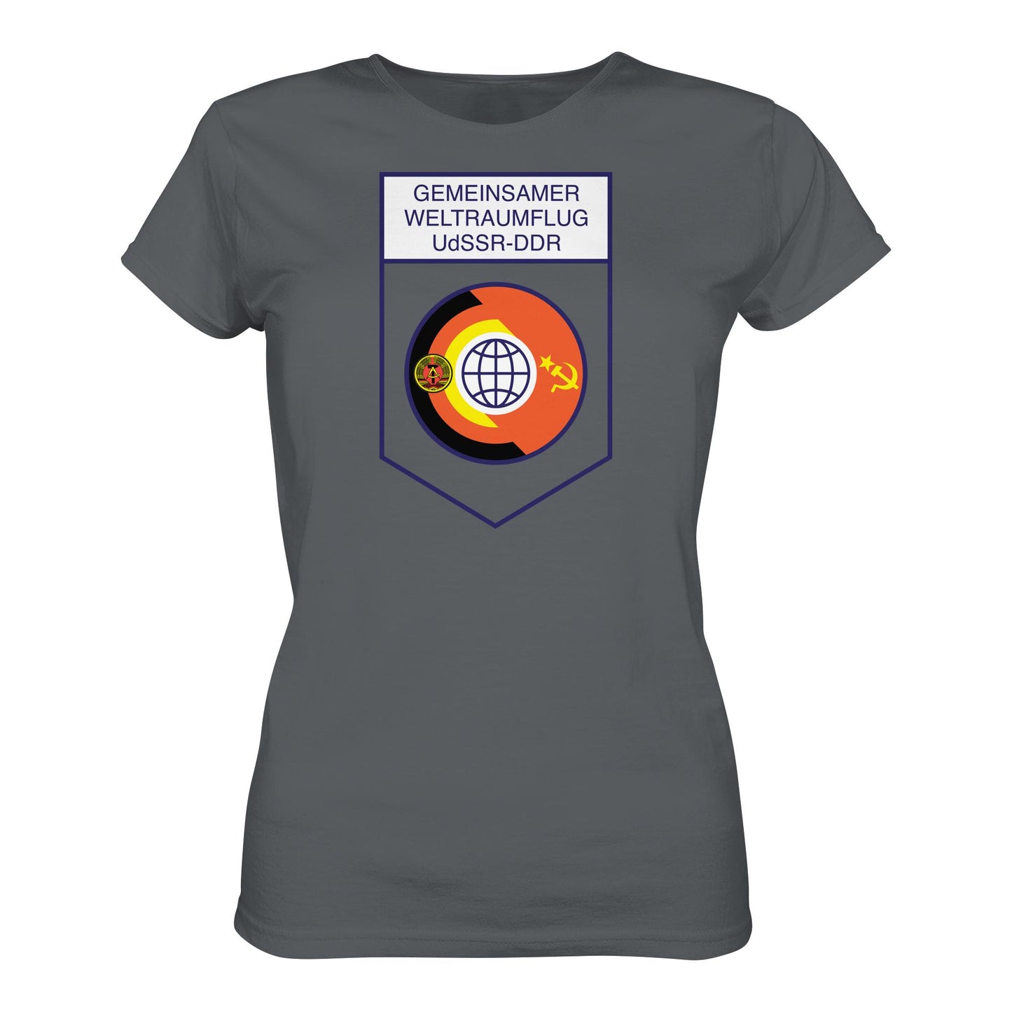 DDR Ostalgie Shirt Mädels • GEMEINSAMER WELTRAUMFLUG UDSSR-DDR (ORIGINAL WIMPEL)