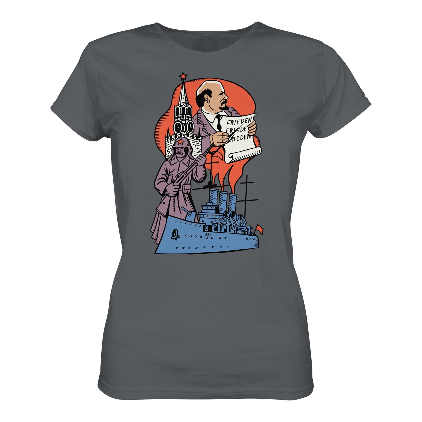 DDR Ostalgie Shirt Mädels • JAHRESTAG OKTOBERREVOLUTION 1917 (ORIGINAL POSTSTEMPEL)
