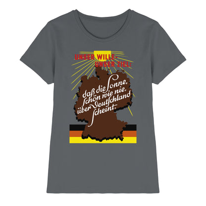 DDR Ostalgie Shirt Mädels • DASS DIE SONNE SCHÖN WIE NIE, ÜBER DEUTSCHLAND SCHEINT - ORIGINAL DDR-PLAKAT