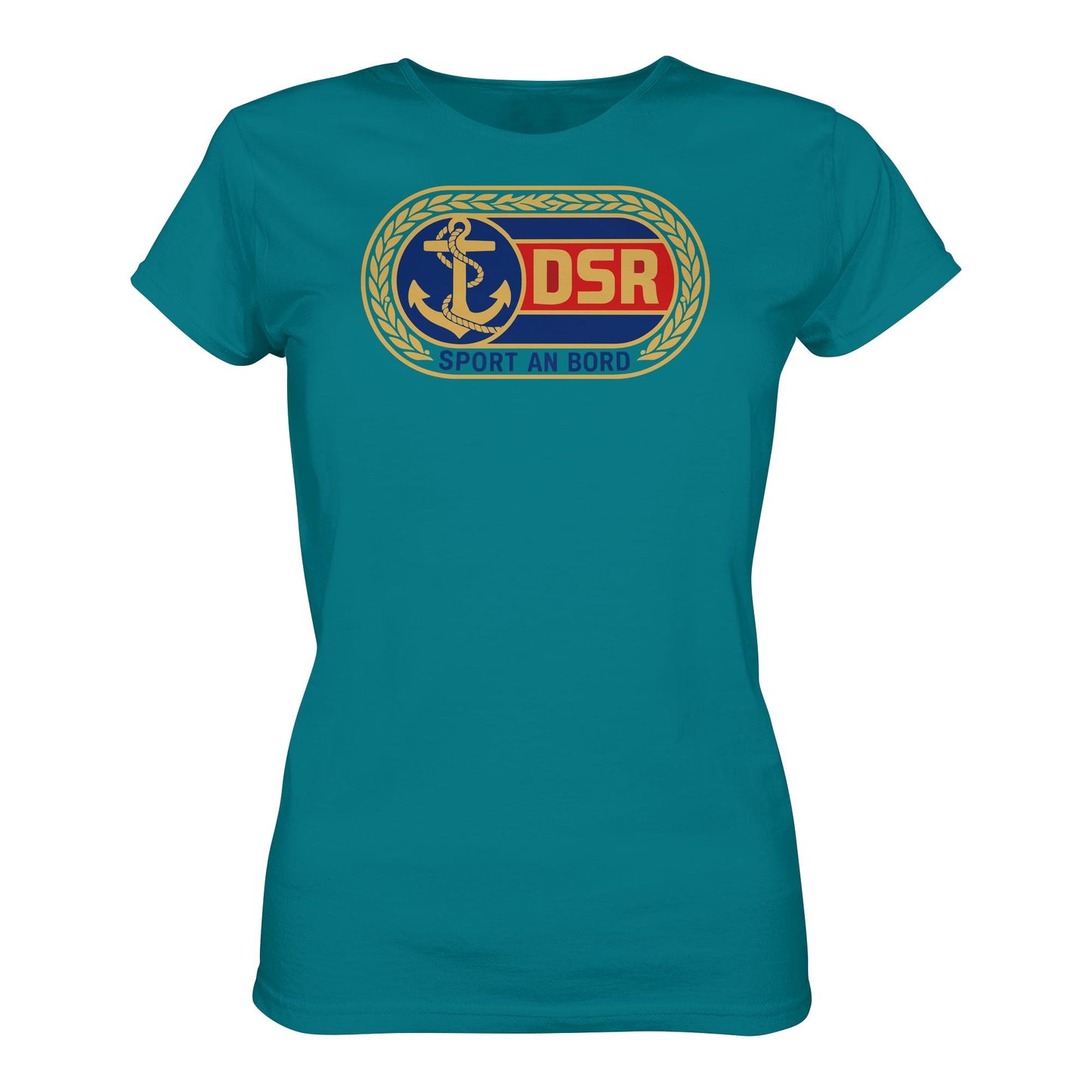 DDR Ostalgie Shirt Mädels • DSR - SPORT AN BORD (ORIGINAL ANSTECKER)