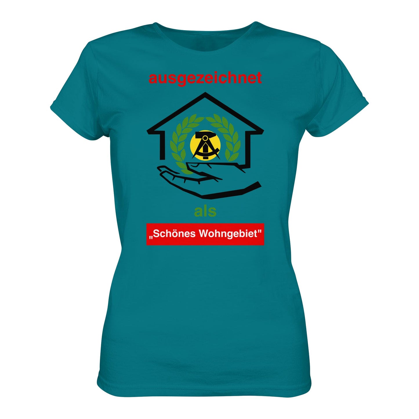 DDR Ostalgie Shirt Mädels • AUSZEICHNUNG SCHÖNES WOHNGEBIET (ORIGINAL SCHILD)