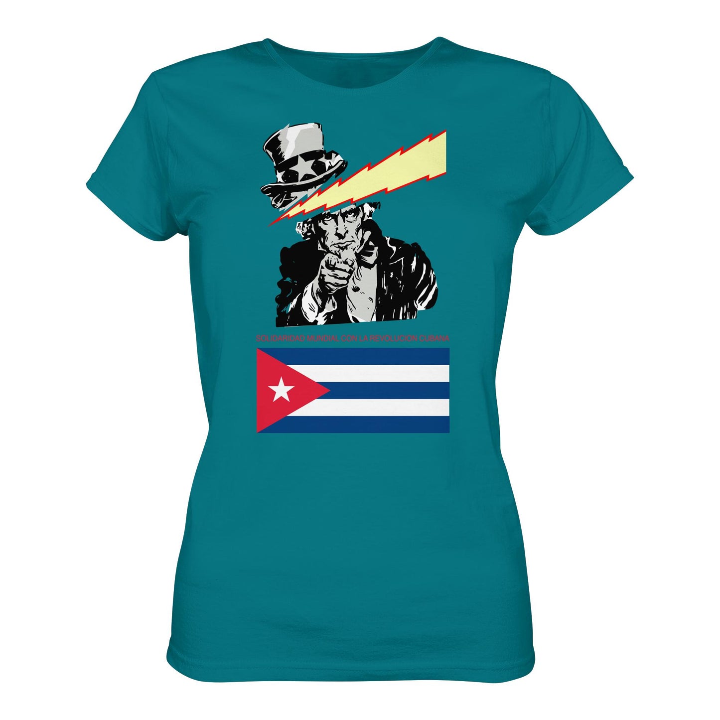 DDR Ostalgie Shirt Mädels • SOLIDARITÄT MIT DER KUBANISCHEN REVOLUTION (ORIGINAL POSTER)