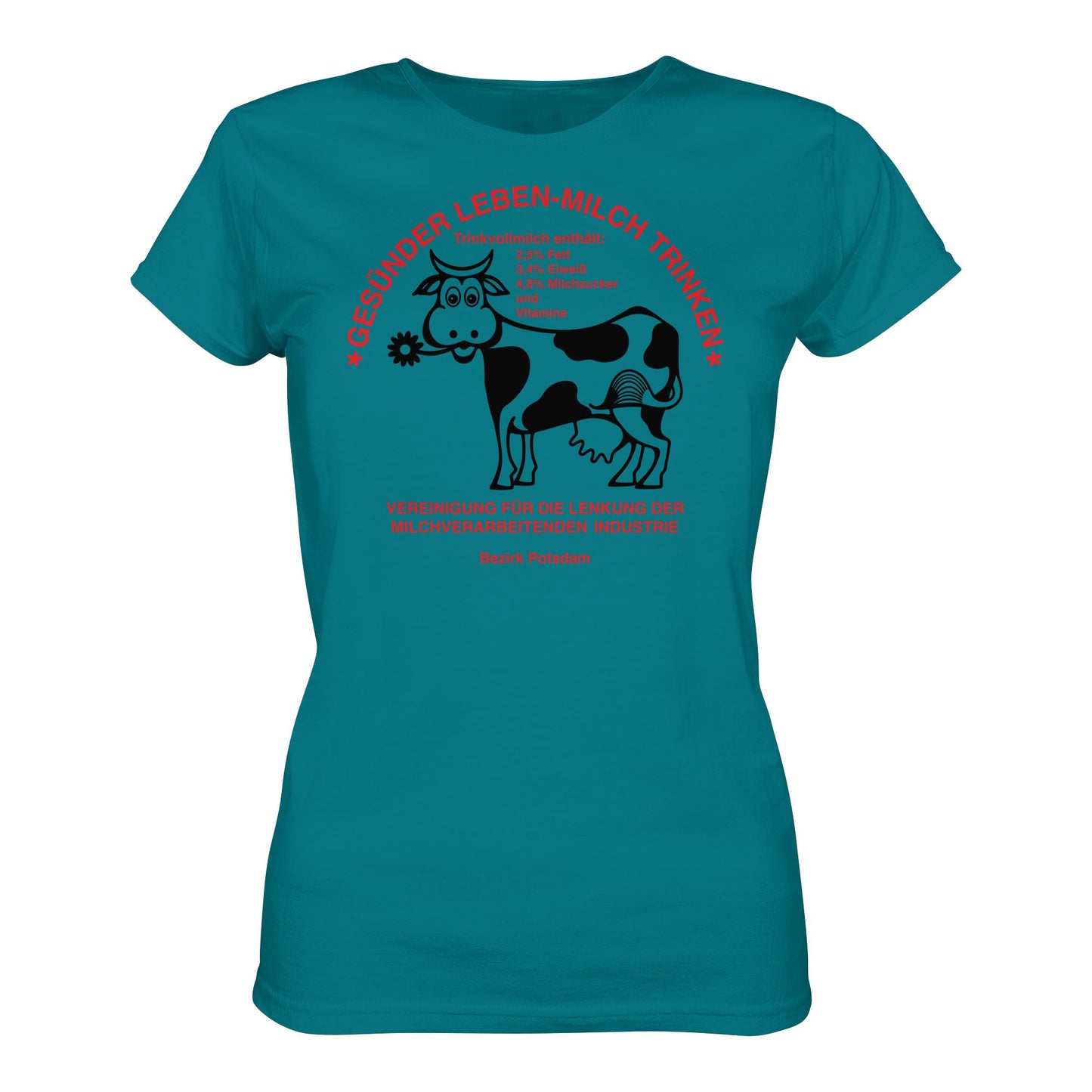 DDR Ostalgie Shirt Mädels • GESÜNDER LEBEN - MILCH TRINKEN, POTSDAM