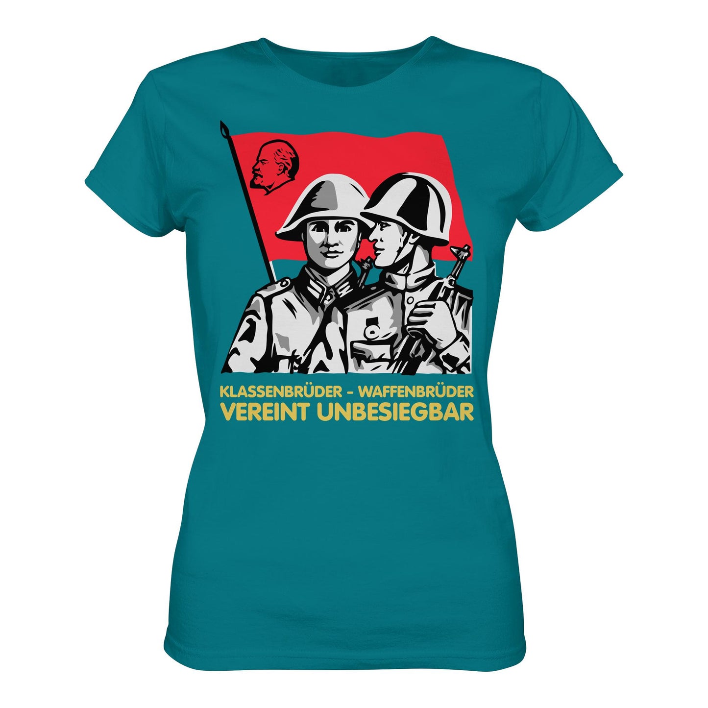 DDR Ostalgie Shirt Mädels • KLASSENBRÜDER WAFFENBRÜDER - VEREINT UNBESIEGBAR (NVA)