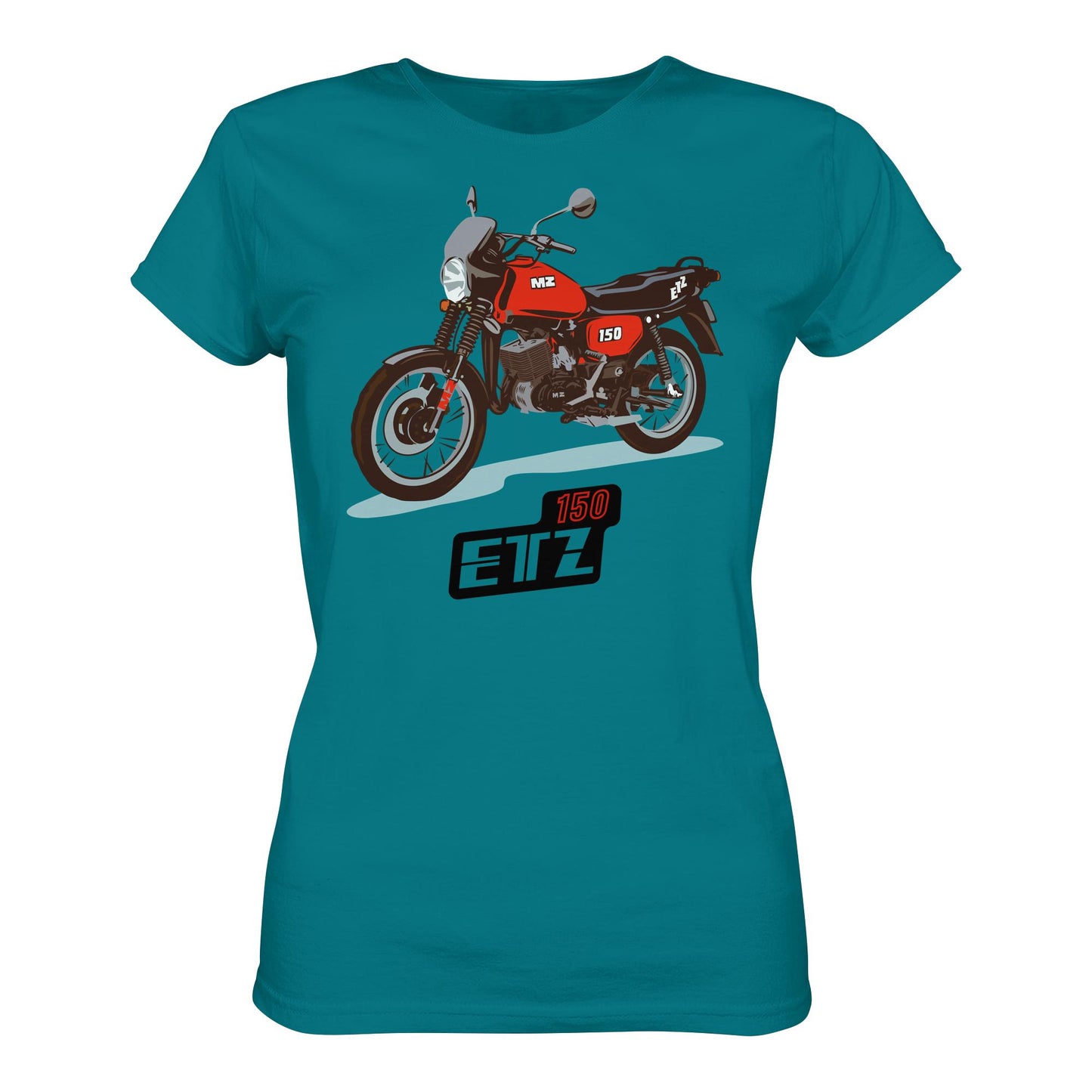 DDR Ostalgie Shirt Mädels • MZ ETZ 150 ROT (ORIGINAL DDR-PLAKAT)