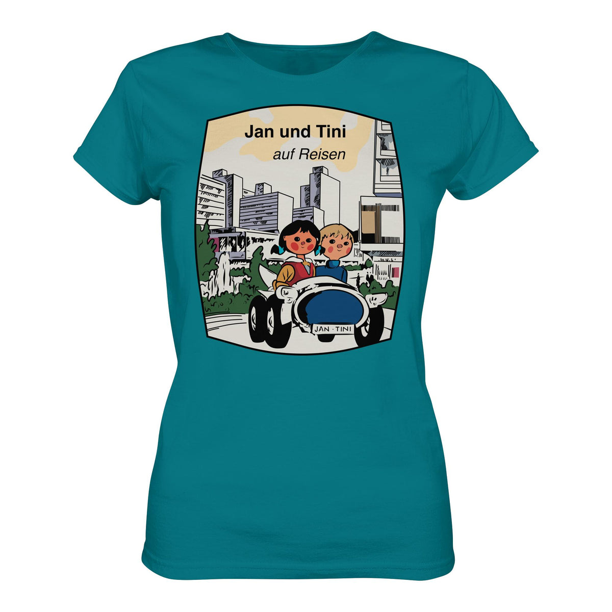 DDR Ostalgie Shirt Mädels • JAN UND TINI AUF REISEN (ORIGINAL QUARTETT)