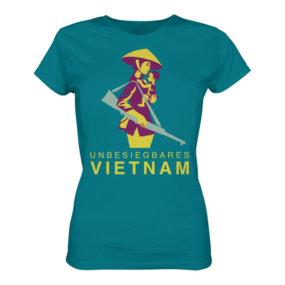 DDR Ostalgie Shirt Mädels • UNBESIEGBARES VIETNAM (DDR-BRIEFMARKE)