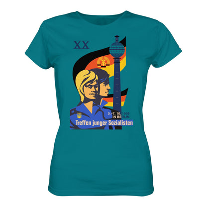 DDR Ostalgie Shirt Mädels • TREFFEN JUNGER SOZIALISTEN BERLIN 1969 (ORIGINAL PLAKAT)