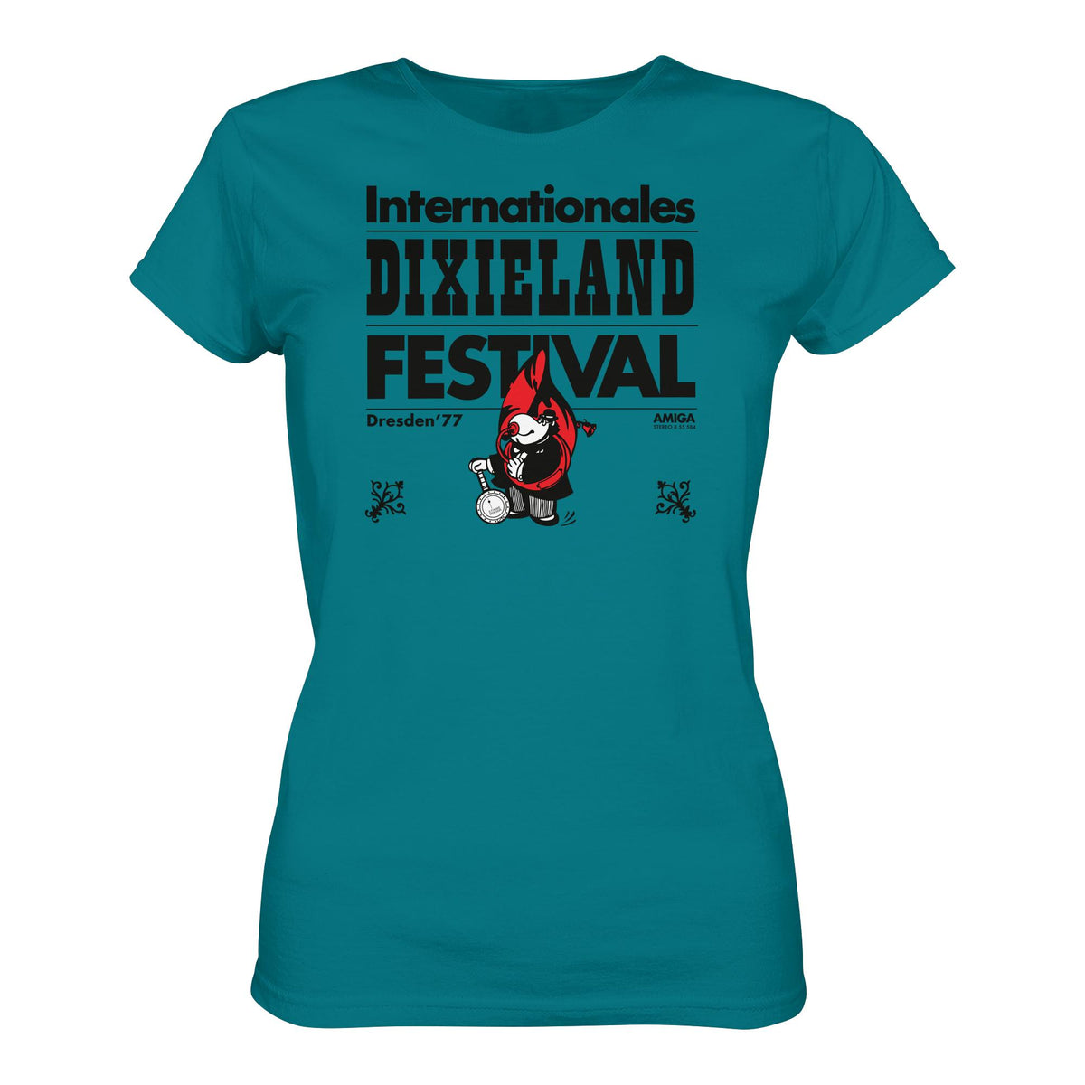 DDR Ostalgie Shirt Mädels • INTERNATIONALES DIXIELAND FESTIVAL DRESDEN 1977