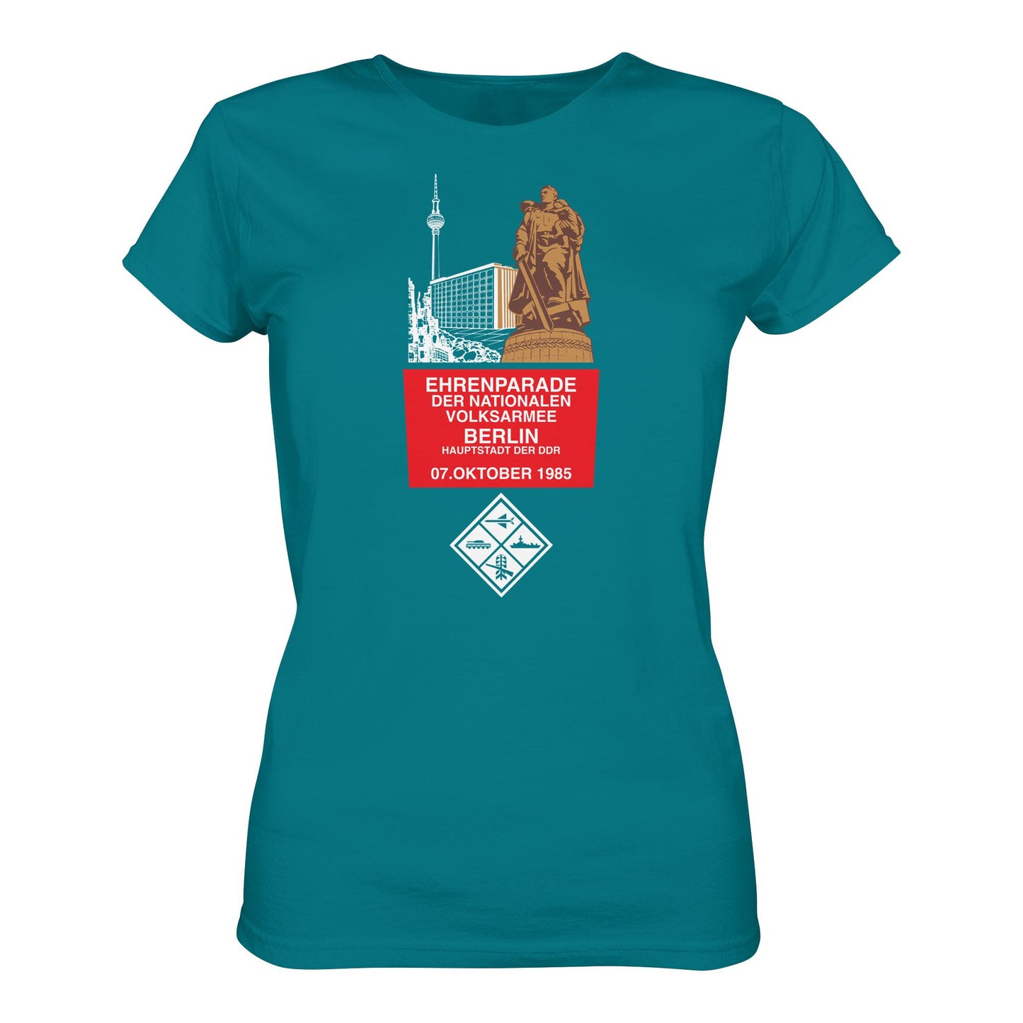 DDR Ostalgie Shirt Mädels • EHRENPARADE DER NVA, 1985 BERLIN (ORIGINALWIMPEL)