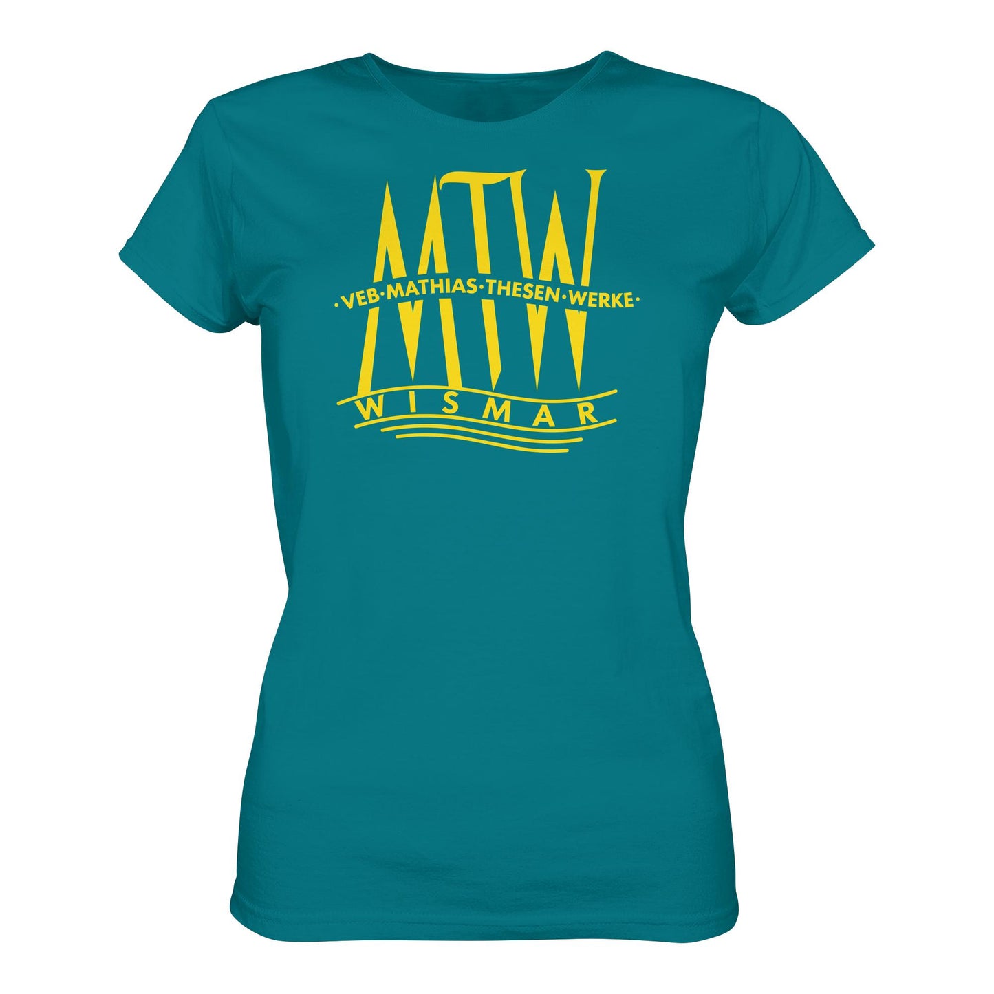 DDR Ostalgie Shirt Mädels • MATHIAS-THESEN-WERKE WISMAR (LOGO 1946)