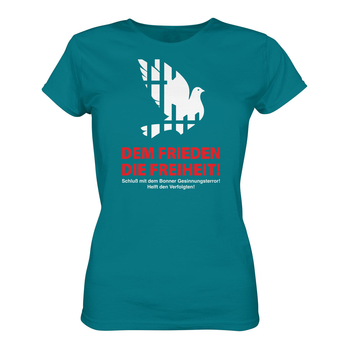 DDR Ostalgie Shirt Mädels • DEM FRIEDEN DIE FREIHEIT! (ORIGINAL-PLAKAT)