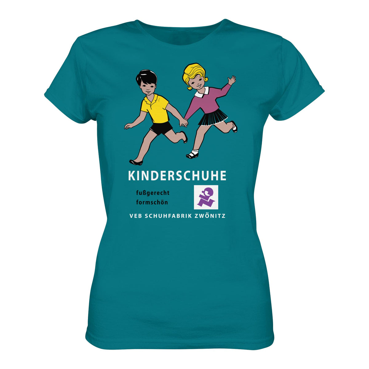 DDR Ostalgie Shirt Mädels • KINDERSCHUHE VEB SCHUHFABRIK ZWÖNITZ