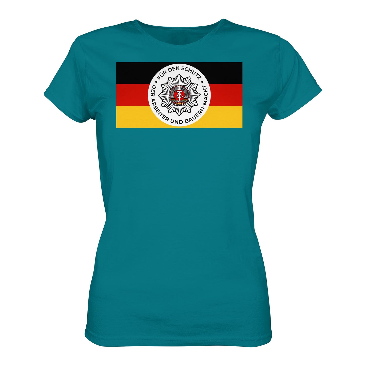 DDR Ostalgie Shirt Mädels • NVA - FÜR DEN SCHUTZ DER ARBEITER- UND BAUERNMACHT (ORIGINAL BANDEROLE)