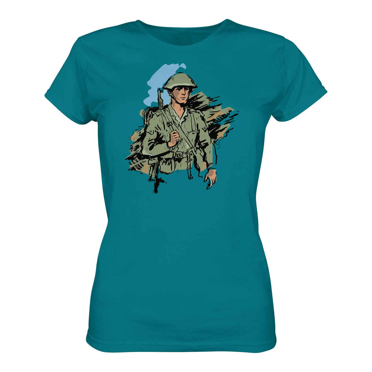 DDR Ostalgie Shirt Mädels • NVA-SOLDAT (ORIGINAL-ILLUSTRATION)