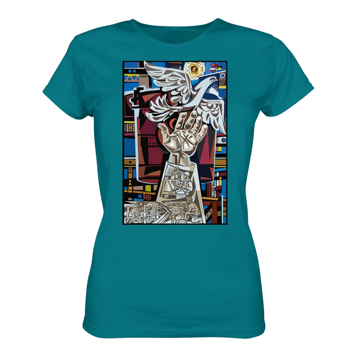 DDR Ostalgie Shirt Mädels • WALTER WOMACKA - MOSAIK MAGISTRALE EISENHÜTTENSTADT (1965)