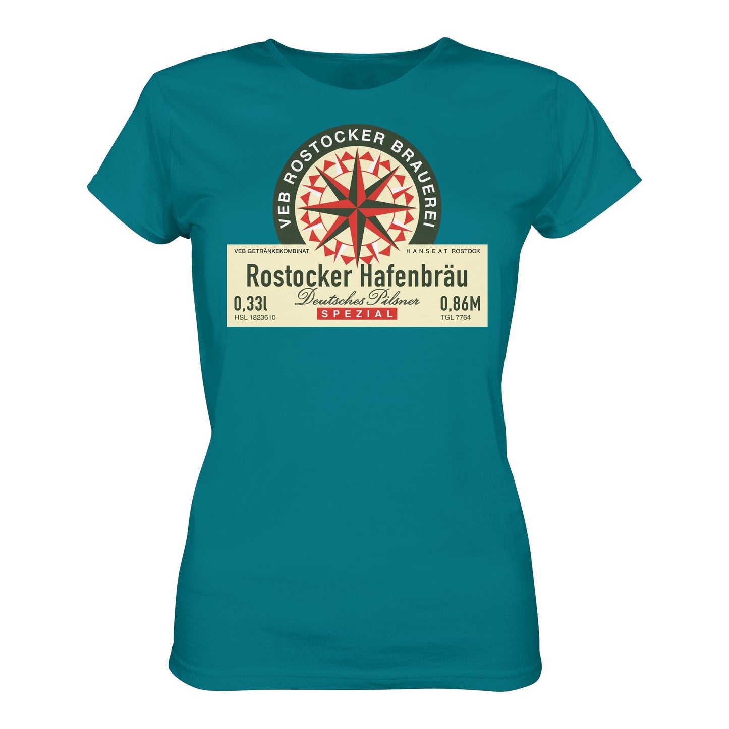 DDR Ostalgie Shirt Mädels • VEB GETRÄNKEKOMBINAT HANSEAT ROSTOCK - HAFENBRÄU