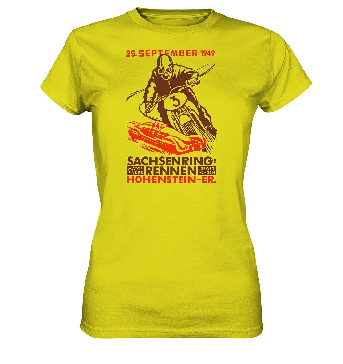 DDR Ostalgie Shirt Mädels • SACHSENRING-RENNEN 1949 - hell