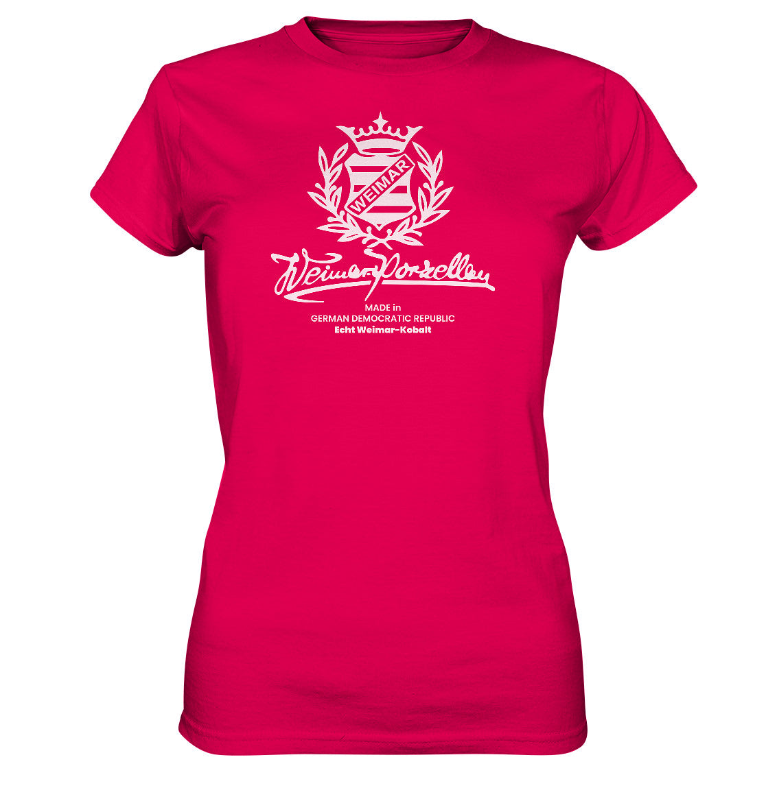 DDR Ostalgie Shirt Mädels • WEIMAR-PORZELLAN BLANKENHAIN monochrom
