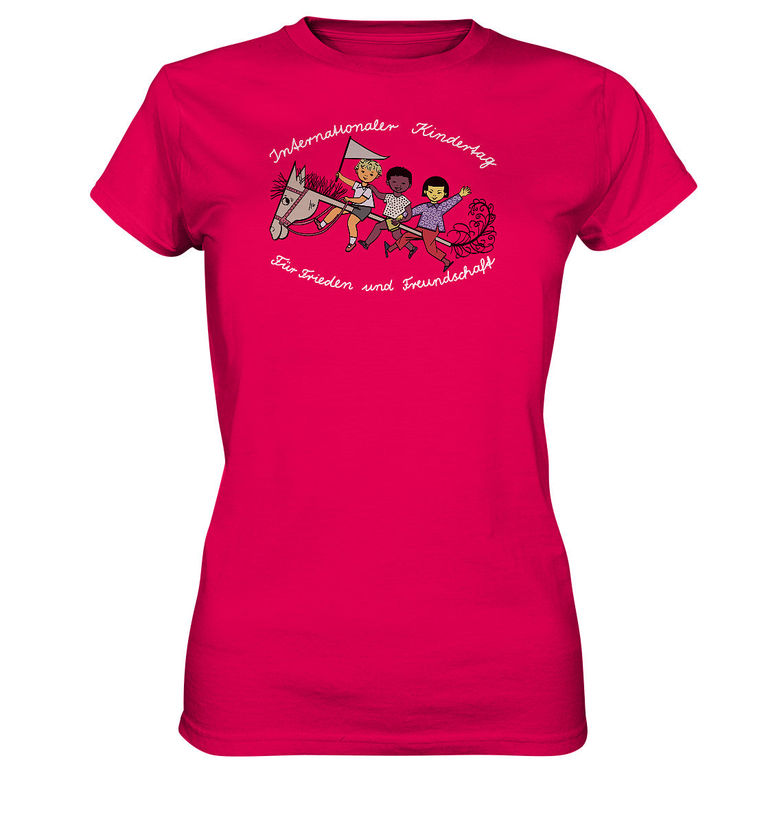 DDR Ostalgie Shirt Mädels • INTERNATIONALER KINDERTAG, FÜR FRIEDEN UND FREUNDSCHAFT - ORIGINAL ILLUSTRATION