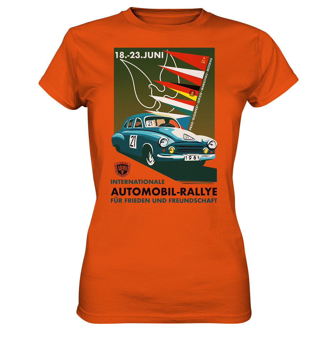 DDR Ostalgie Shirt Mädels • INTERNATIONALE RALLYE WARTBURG 1961 (ORIGINAL-PLAKAT)