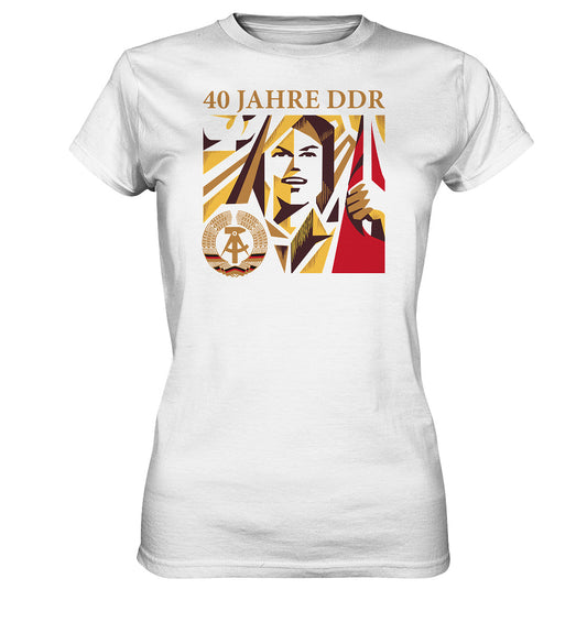 DDR Ostalgie Shirt Mädels • 40 JAHRE DDR - BRIEFMARKE - Ladies Premium Shirt