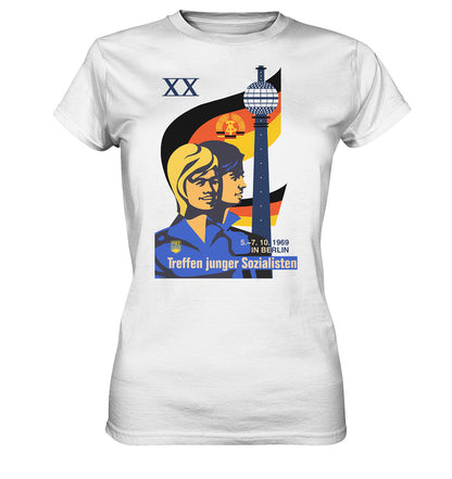DDR Ostalgie Shirt Mädels • TREFFEN JUNGER SOZIALISTEN BERLIN 1969 (ORIGINAL PLAKAT)