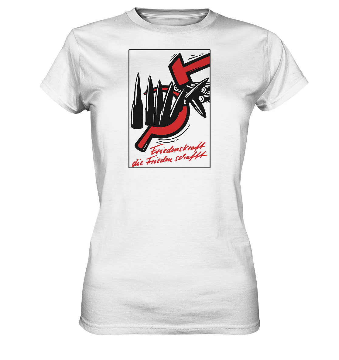 DDR Ostalgie Shirt Mädels • FRIEDENSKRAFT DIE FRIEDEN SCHAFFT