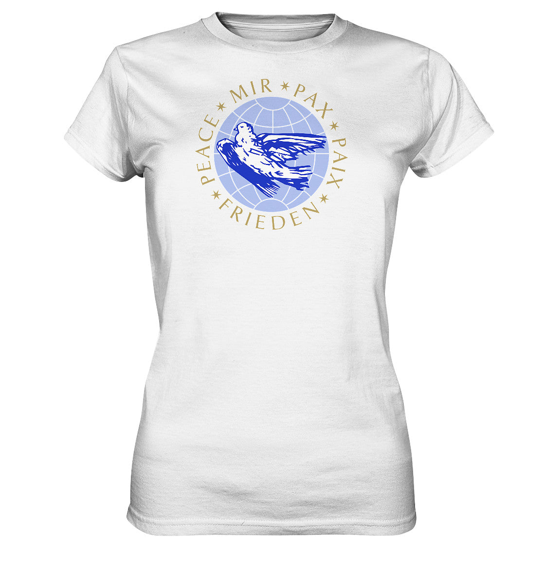 DDR Ostalgie Shirt Mädels • PEACE, MIR, PAX, PAIX, FRIEDEN - DDR-ERSTTAGSBRIEF
