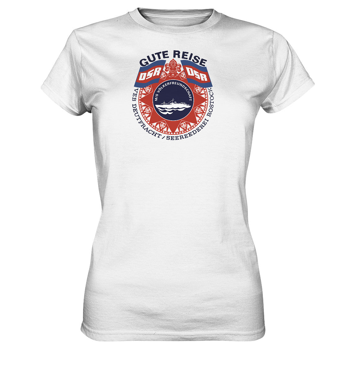 DDR Ostalgie Shirt Mädels • MS VÖLKERFREUNDSCHAFT- hell
