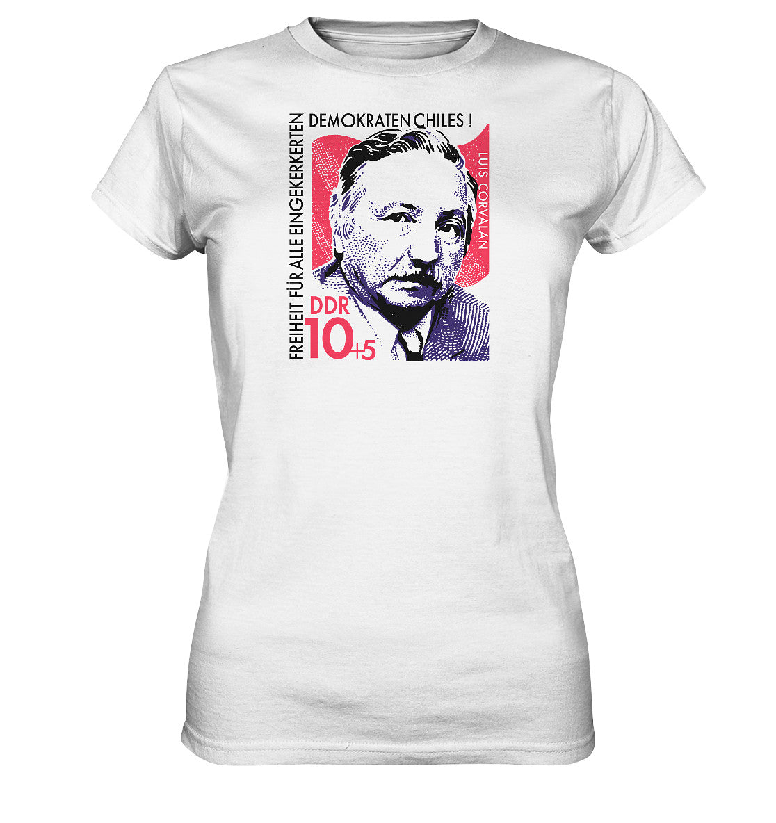 DDR Ostalgie Shirt Mädels • DDR BRIEFMARKE - FREIHEIT FÜR LUIS CORVALAN