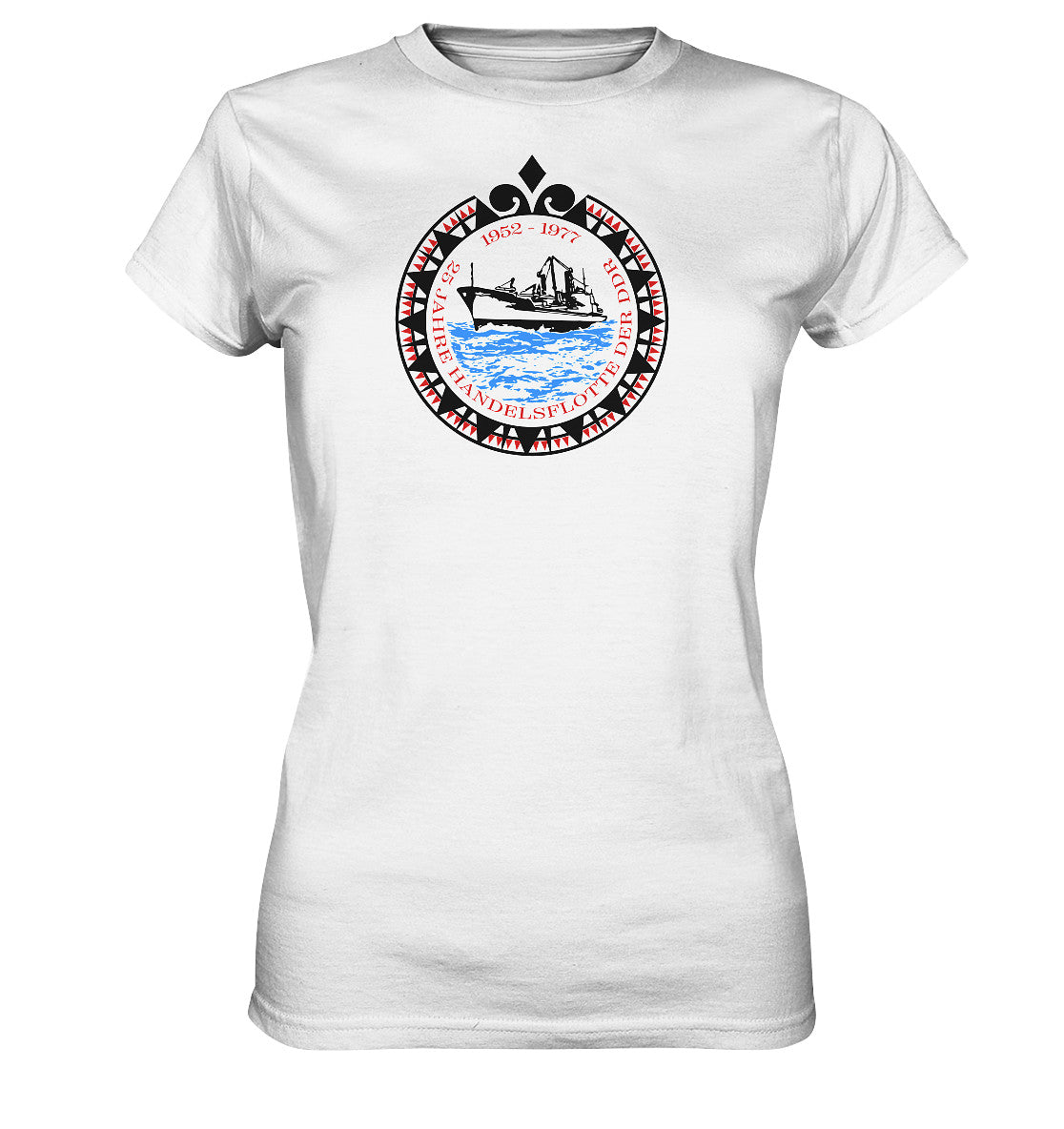 DDR Ostalgie Shirt Mädels • 25 JAHRE HANDELSFLOTTE DER DDR - hell