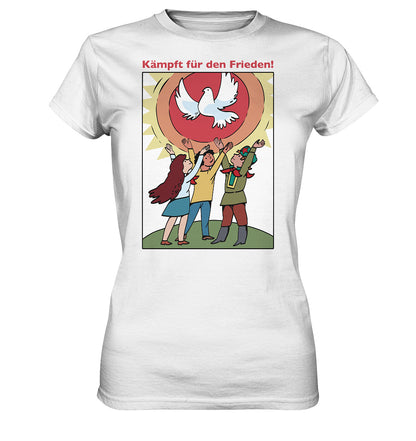 DDR Ostalgie Shirt Mädels • KÄMPFT FÜR DEN FRIEDEN! (DDR-ORIGINAL-PLAKAT)
