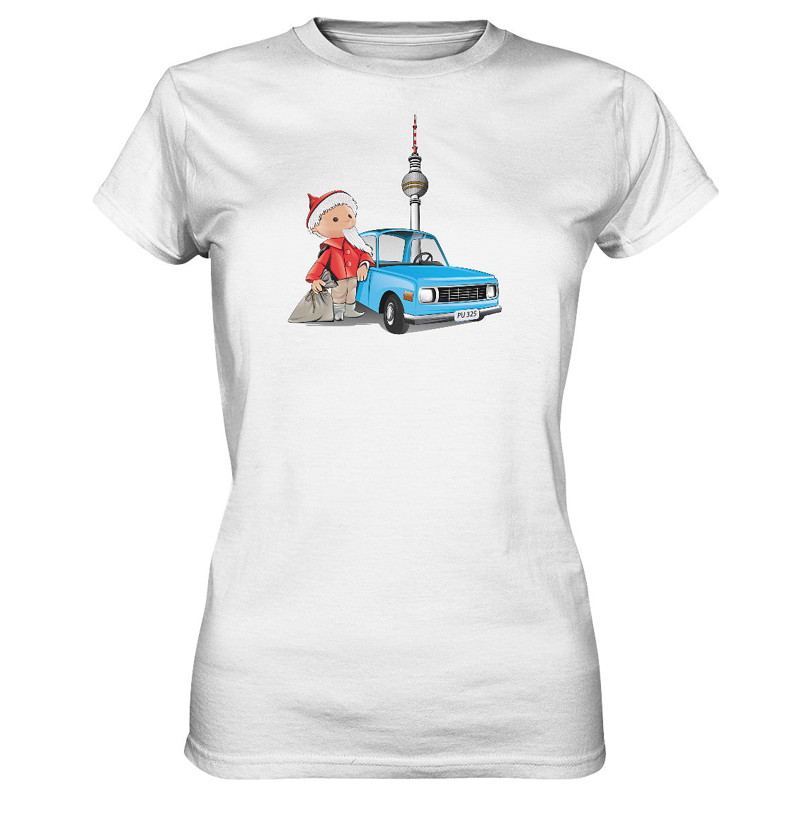 DDR Ostalgie Shirt Mädels • UNSER SANDMÄNNCHEN - MIT WARTBURG IN BERLIN (PU-325)