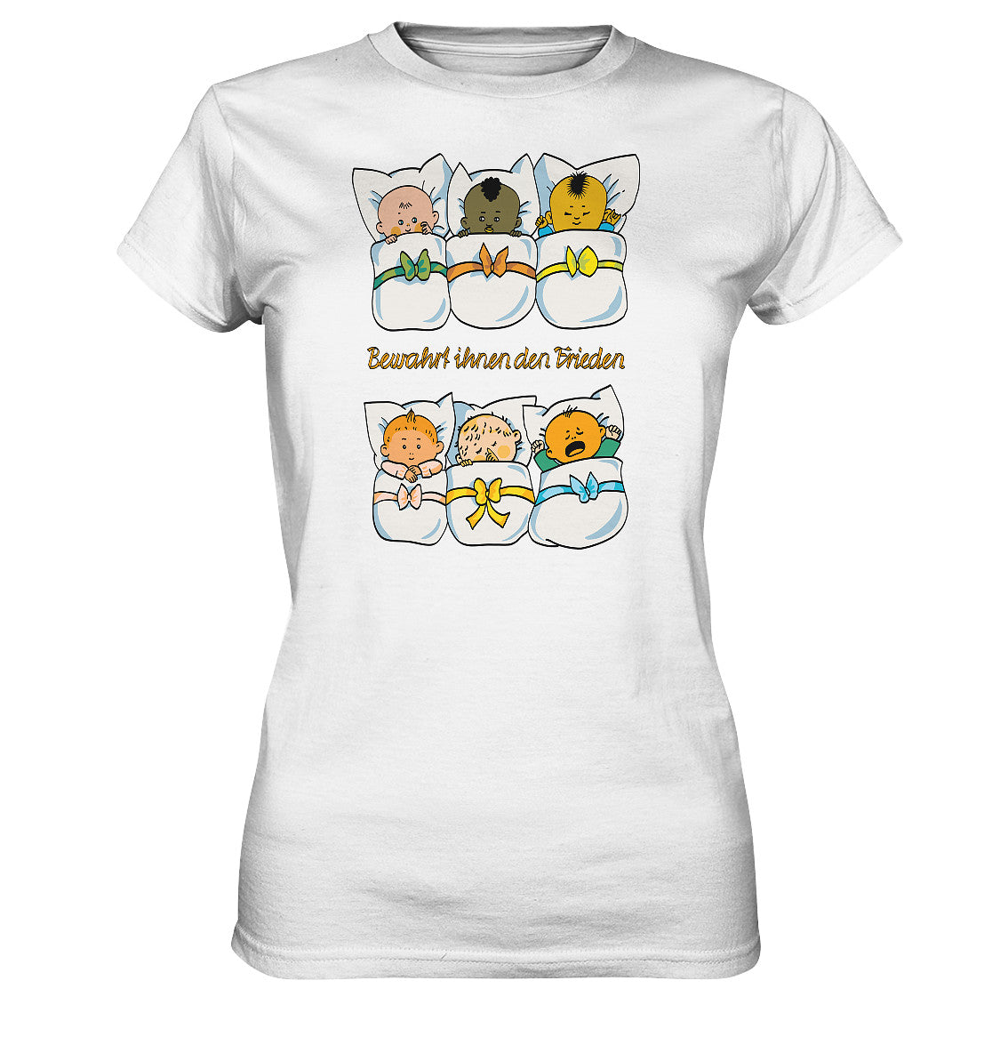 DDR Ostalgie Shirt Mädels • BEWAHRT IHNEN DEN FRIEDEN (DDR ORIGINAL-PLAKAT)