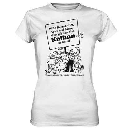DDR Ostalgie Shirt Mädels • KALBAN, VEB GELATINEWERK CALBE - ORIGINALPLAKAT