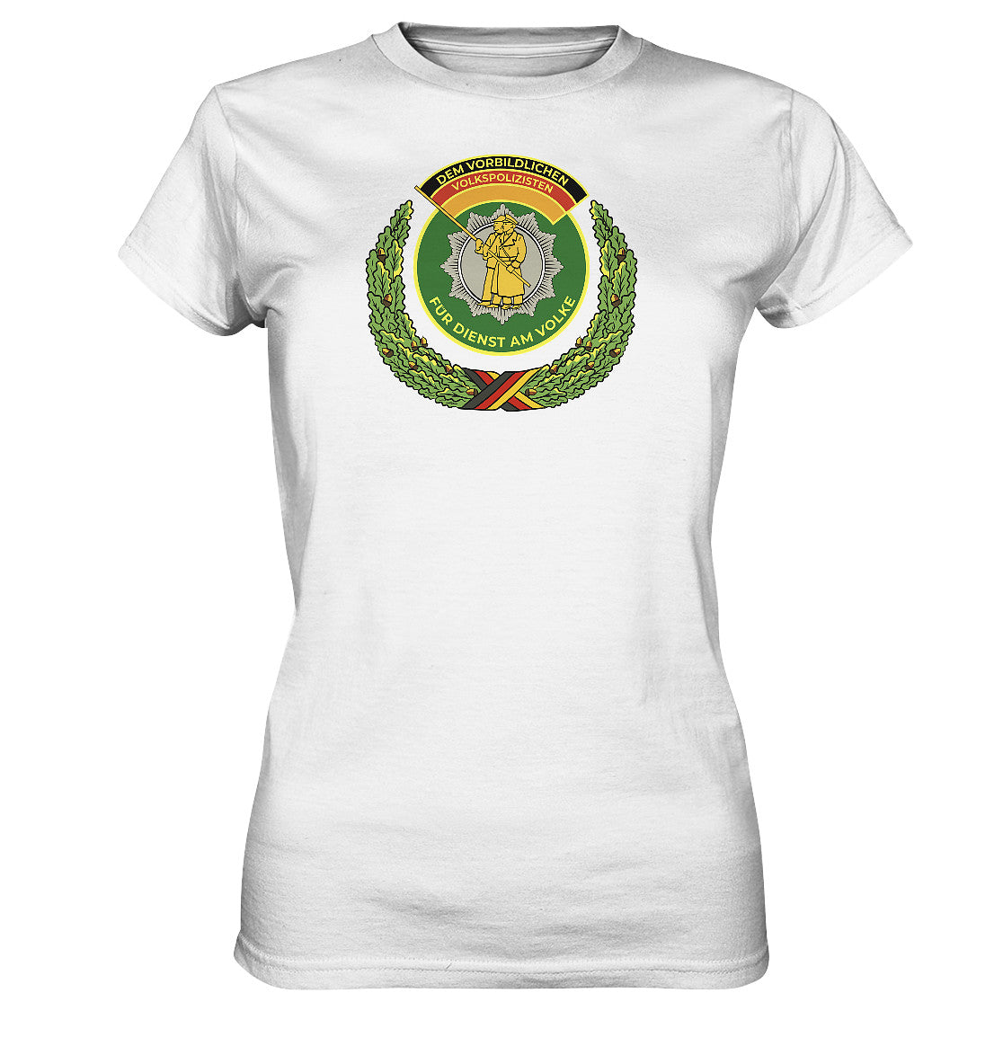 DDR Ostalgie Shirt Mädels • DEM VORBILDLICHEN VOLKSPOLIZISTEN (ABZEICHEN)