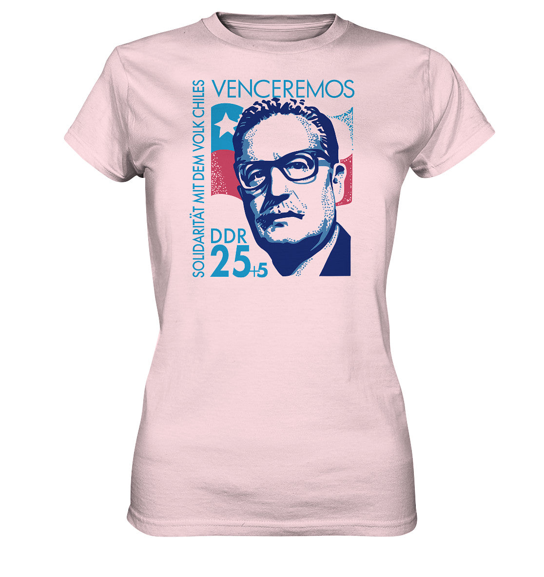 DDR Ostalgie Shirt Mädels • SOLIDARITÄT MIT CHILE - BRIEFMARKE