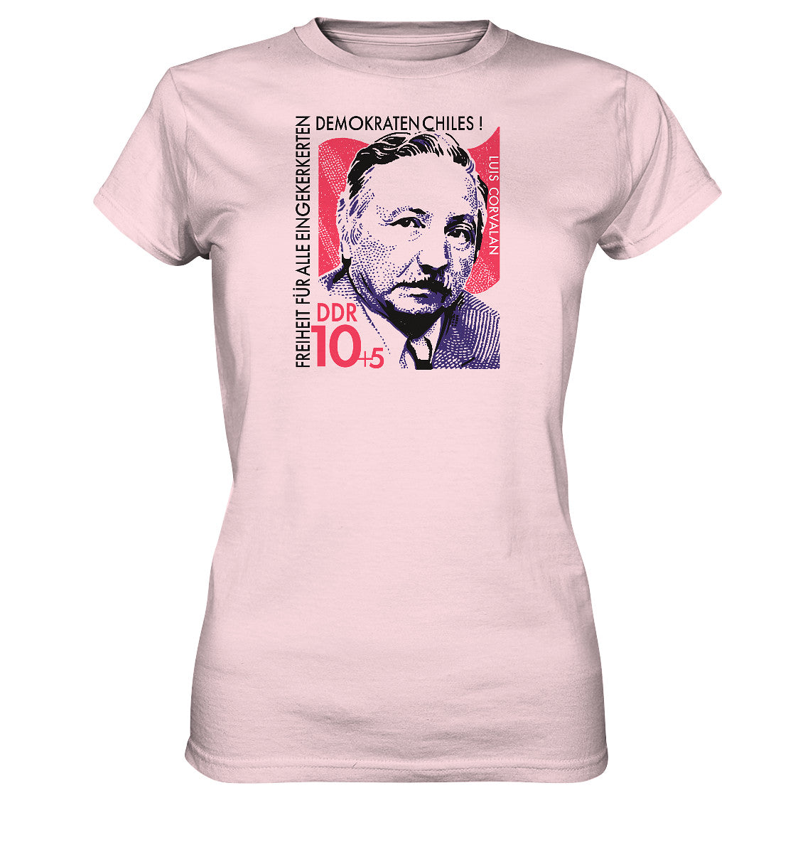 DDR Ostalgie Shirt Mädels • DDR BRIEFMARKE - FREIHEIT FÜR LUIS CORVALAN